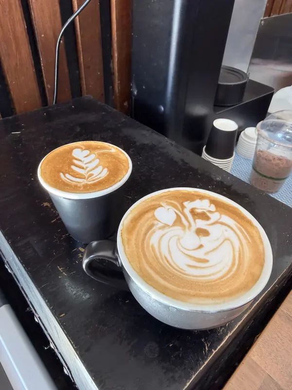 Two cups, two rosettas