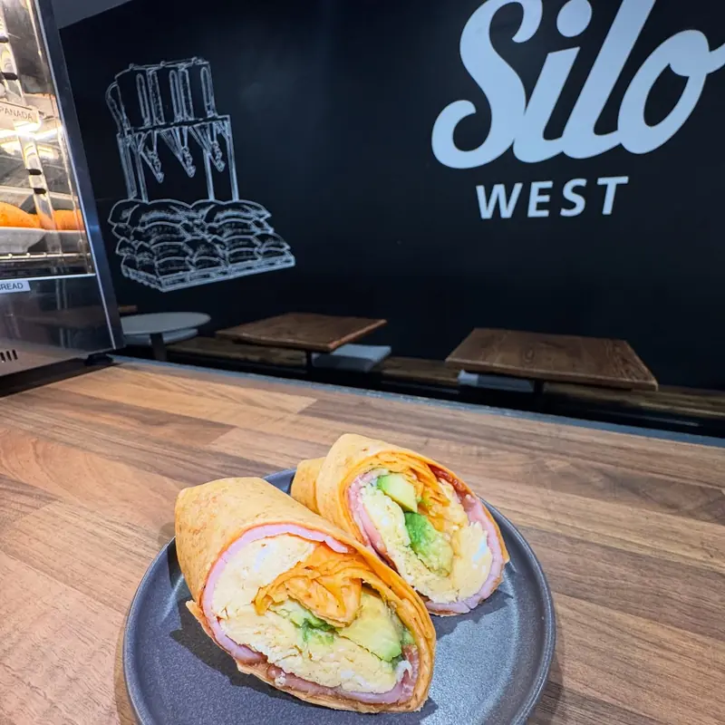 Wraps under the Silo West sign